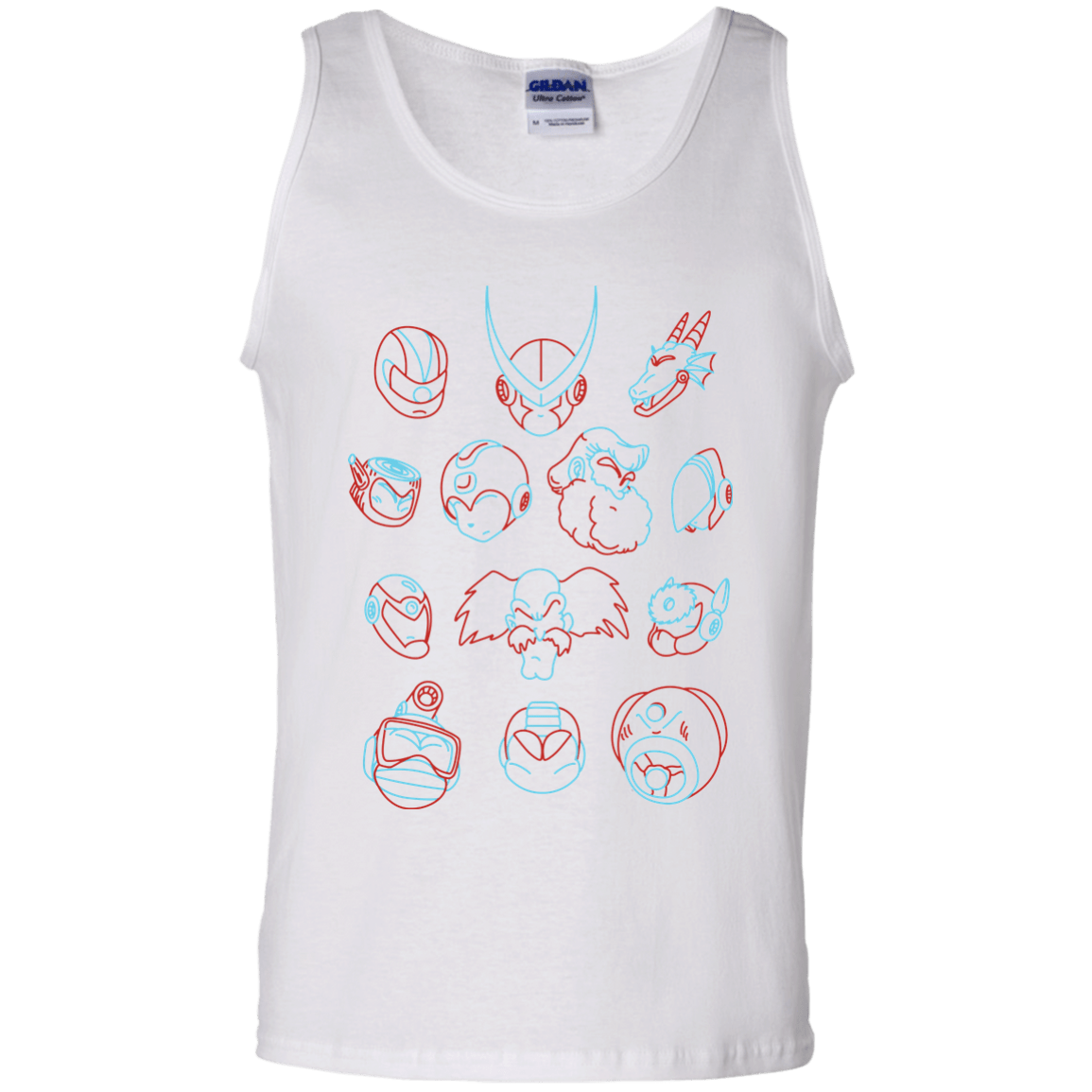 T-Shirts White / S MEGA HEADS 2 Men's Tank Top