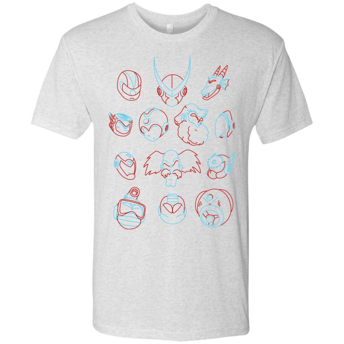 T-Shirts Heather White / S MEGA HEADS 2 Men's Triblend T-Shirt