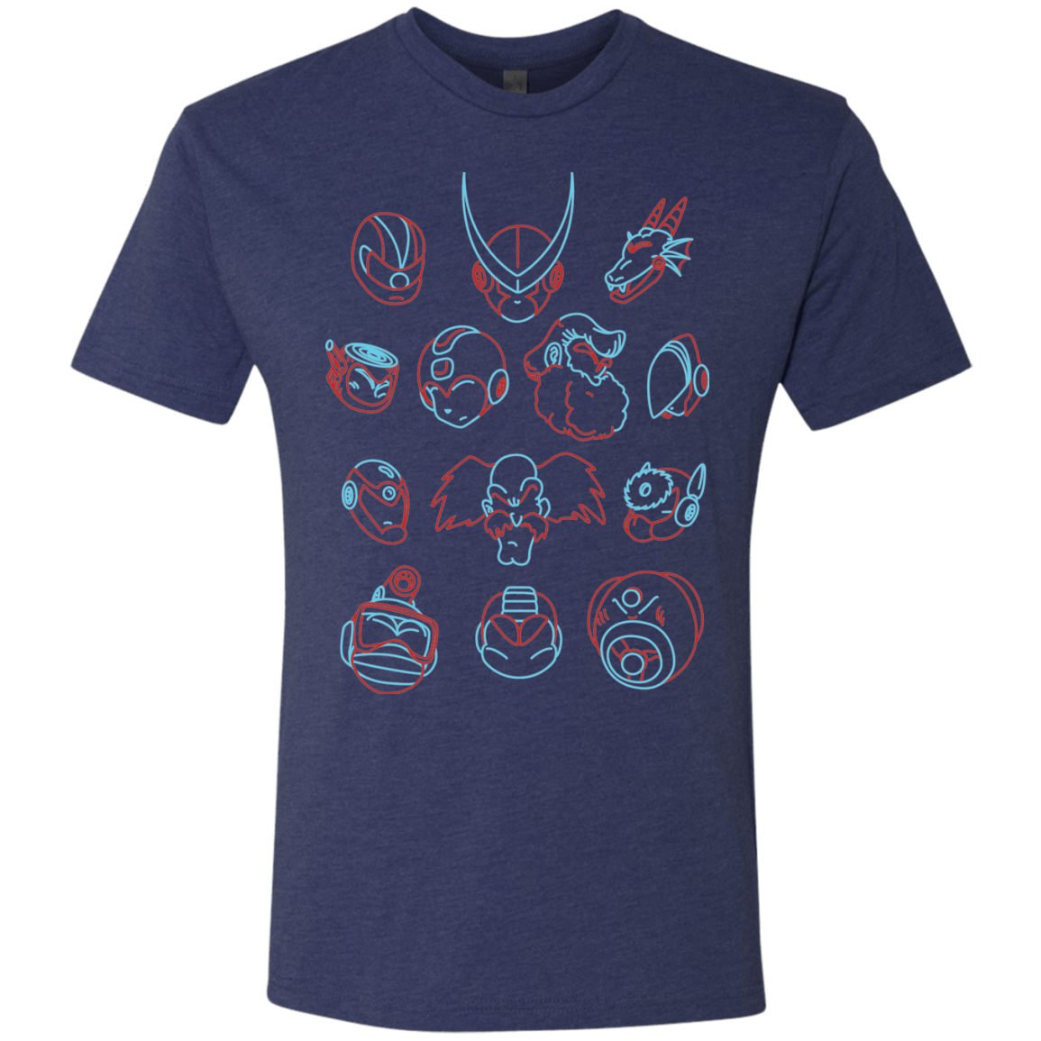 T-Shirts Vintage Navy / S MEGA HEADS 2 Men's Triblend T-Shirt