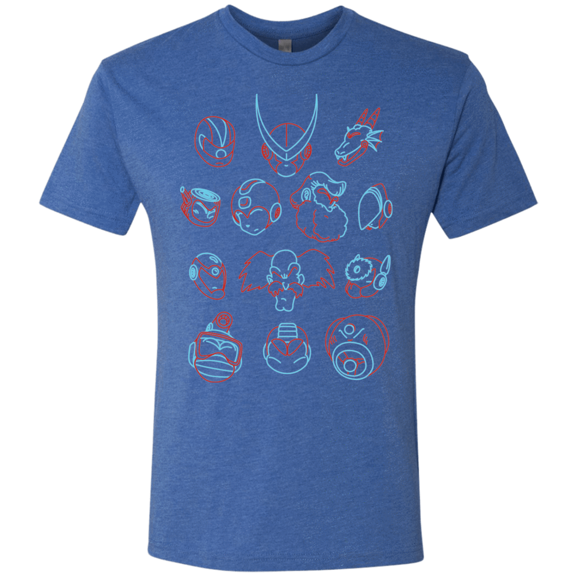 T-Shirts Vintage Royal / S MEGA HEADS 2 Men's Triblend T-Shirt