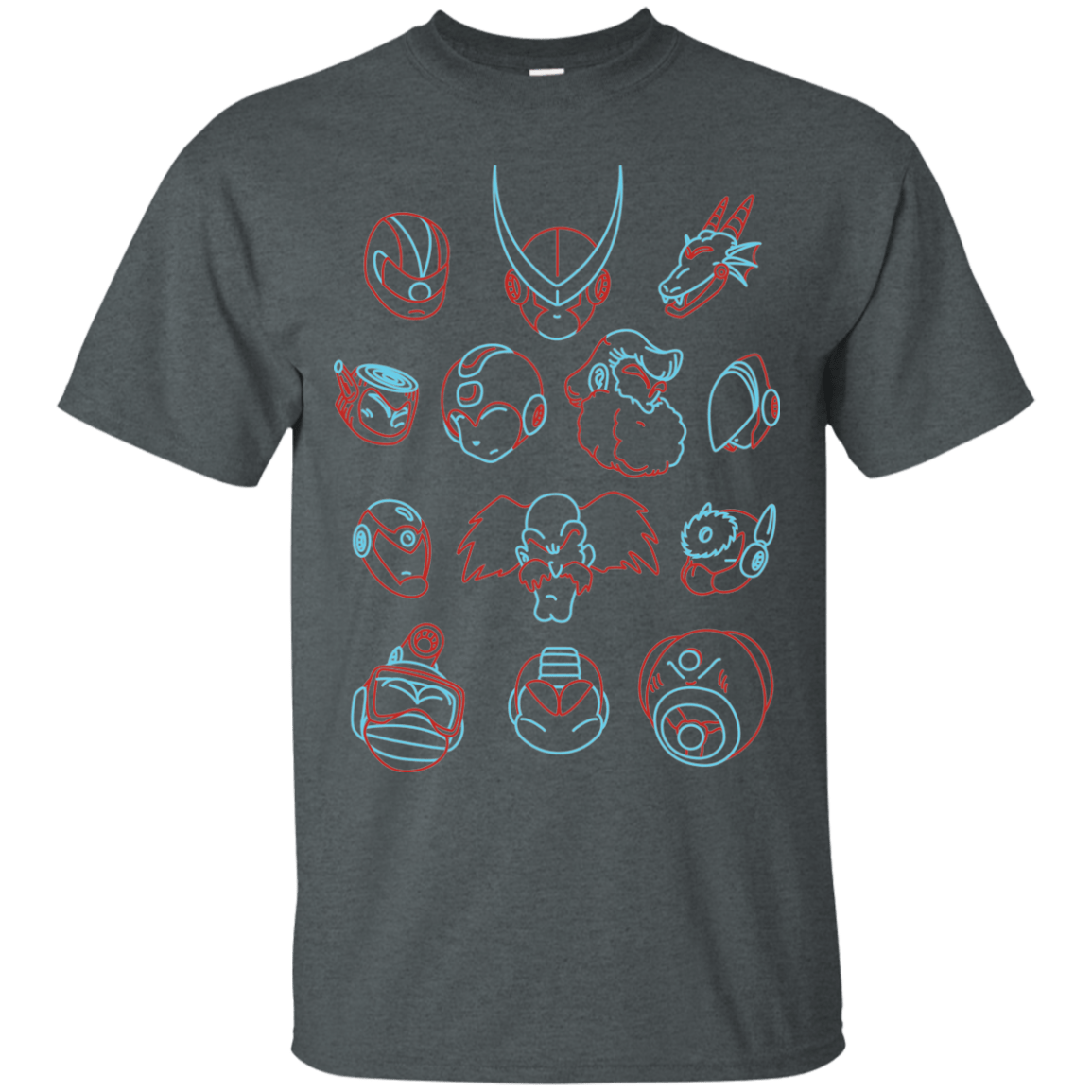 T-Shirts Dark Heather / S MEGA HEADS 2 T-Shirt