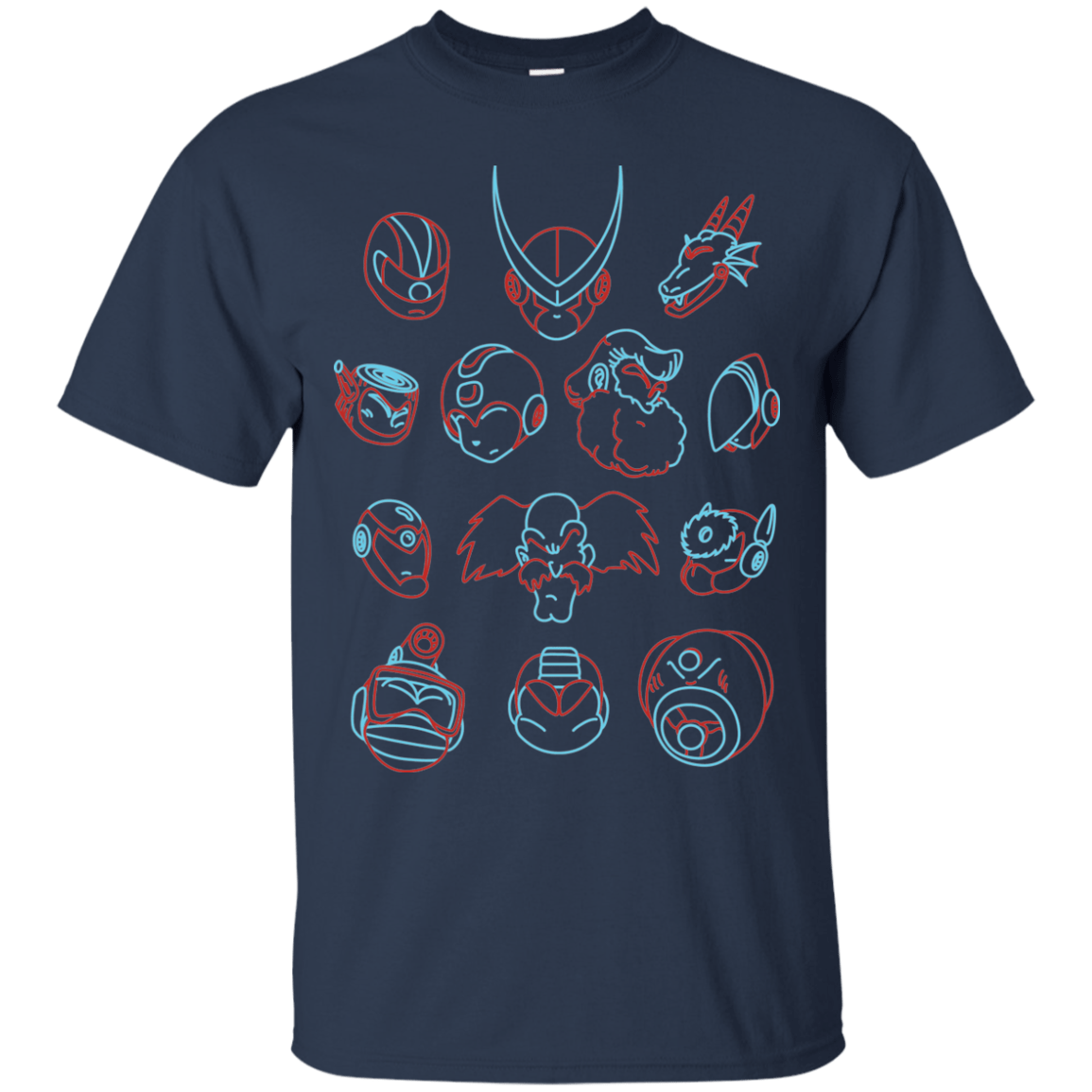 T-Shirts Navy / S MEGA HEADS 2 T-Shirt