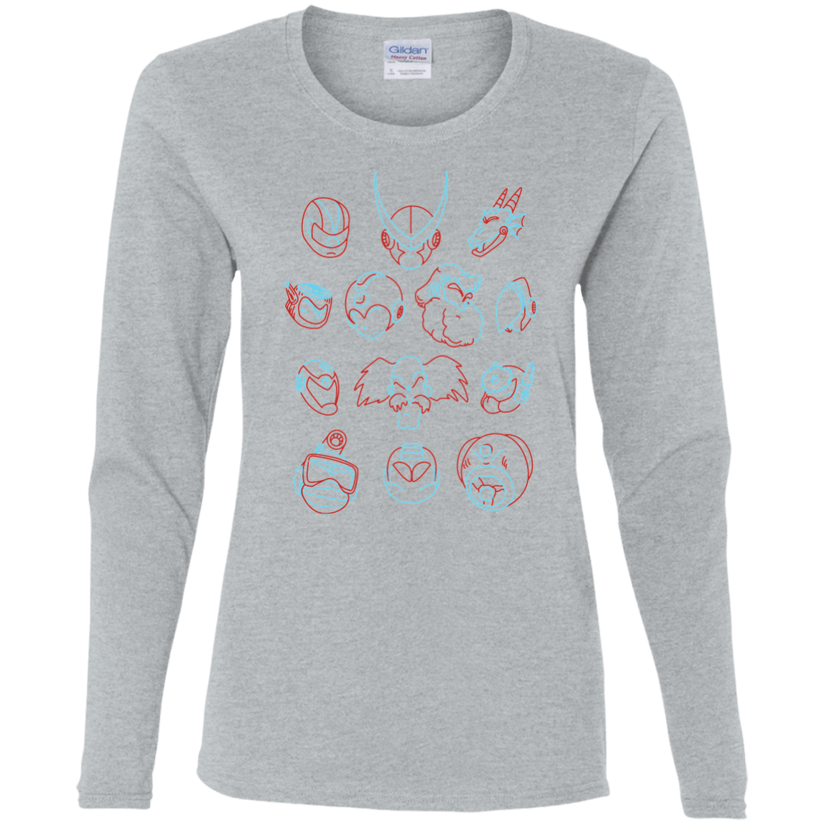 T-Shirts Sport Grey / S MEGA HEADS 2 Women's Long Sleeve T-Shirt