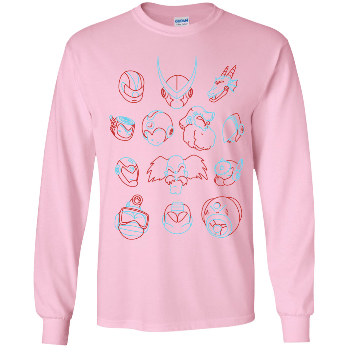 T-Shirts Light Pink / YS MEGA HEADS 2 Youth Long Sleeve T-Shirt