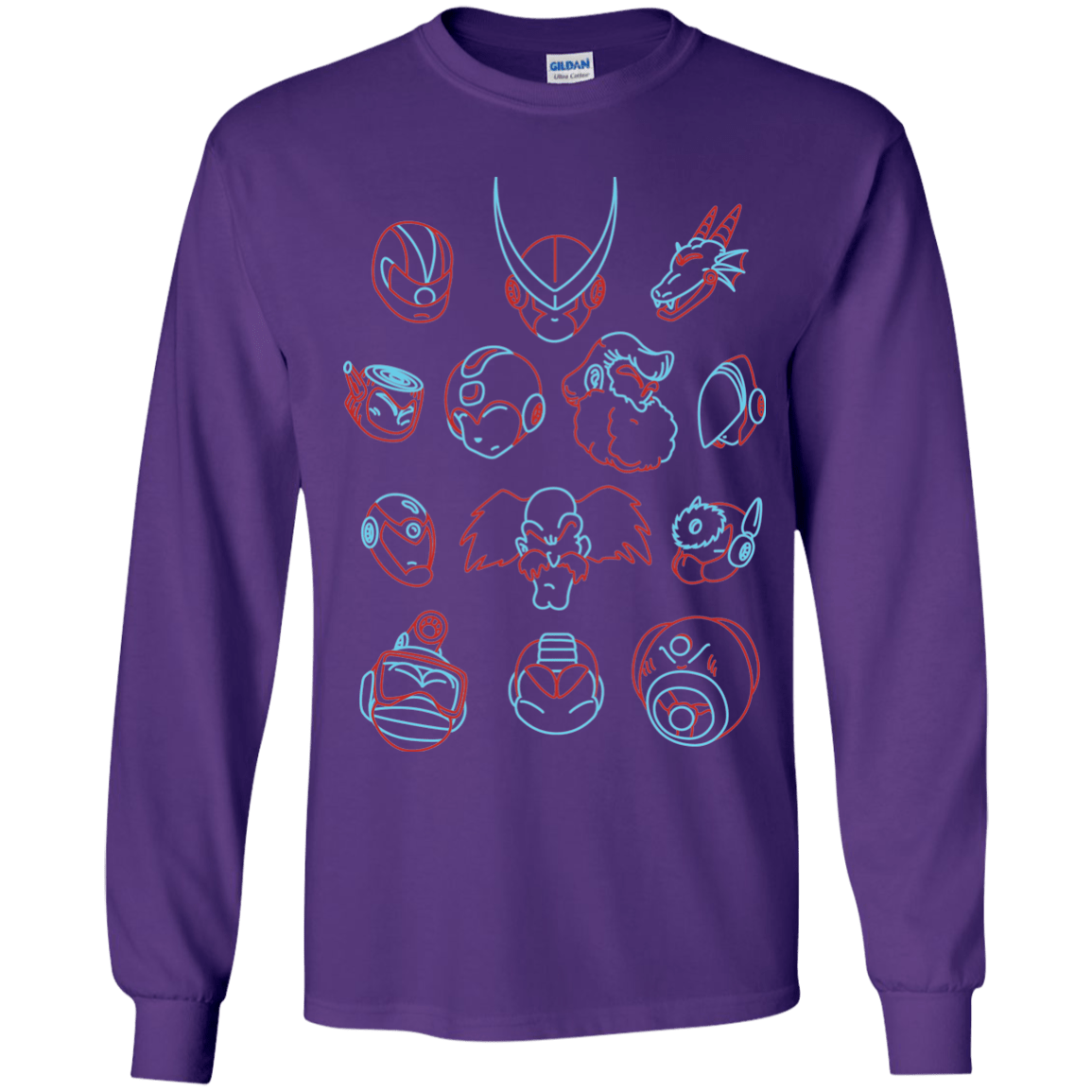 T-Shirts Purple / YS MEGA HEADS 2 Youth Long Sleeve T-Shirt