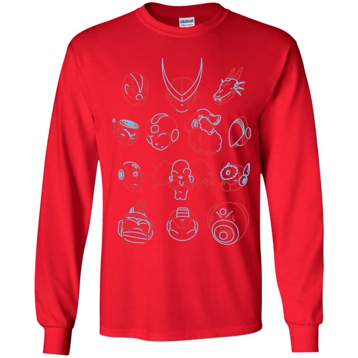 T-Shirts Red / YS MEGA HEADS 2 Youth Long Sleeve T-Shirt