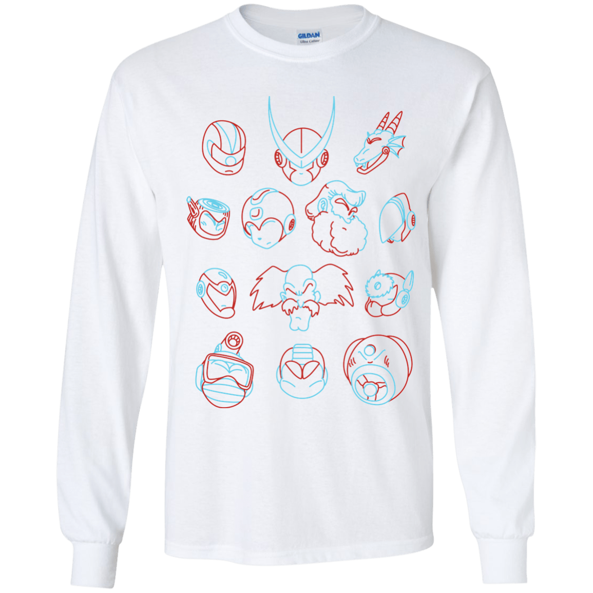 T-Shirts White / YS MEGA HEADS 2 Youth Long Sleeve T-Shirt