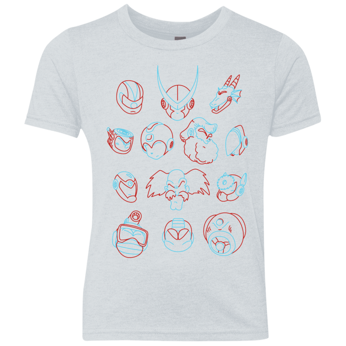 T-Shirts Heather White / YXS MEGA HEADS 2 Youth Triblend T-Shirt