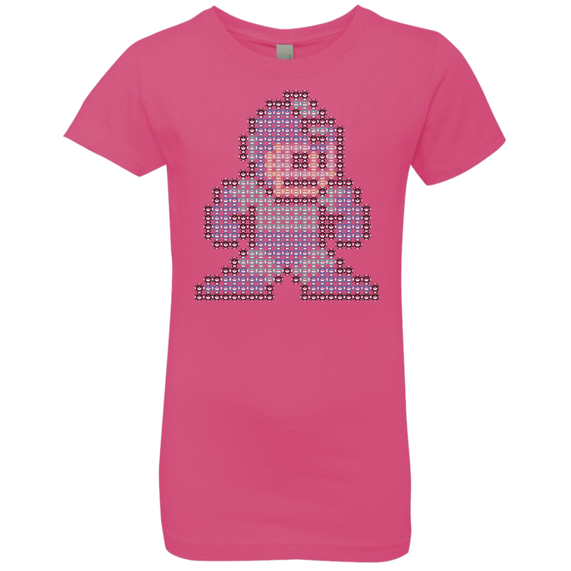T-Shirts Hot Pink / YXS Mega Pixel Girls Premium T-Shirt