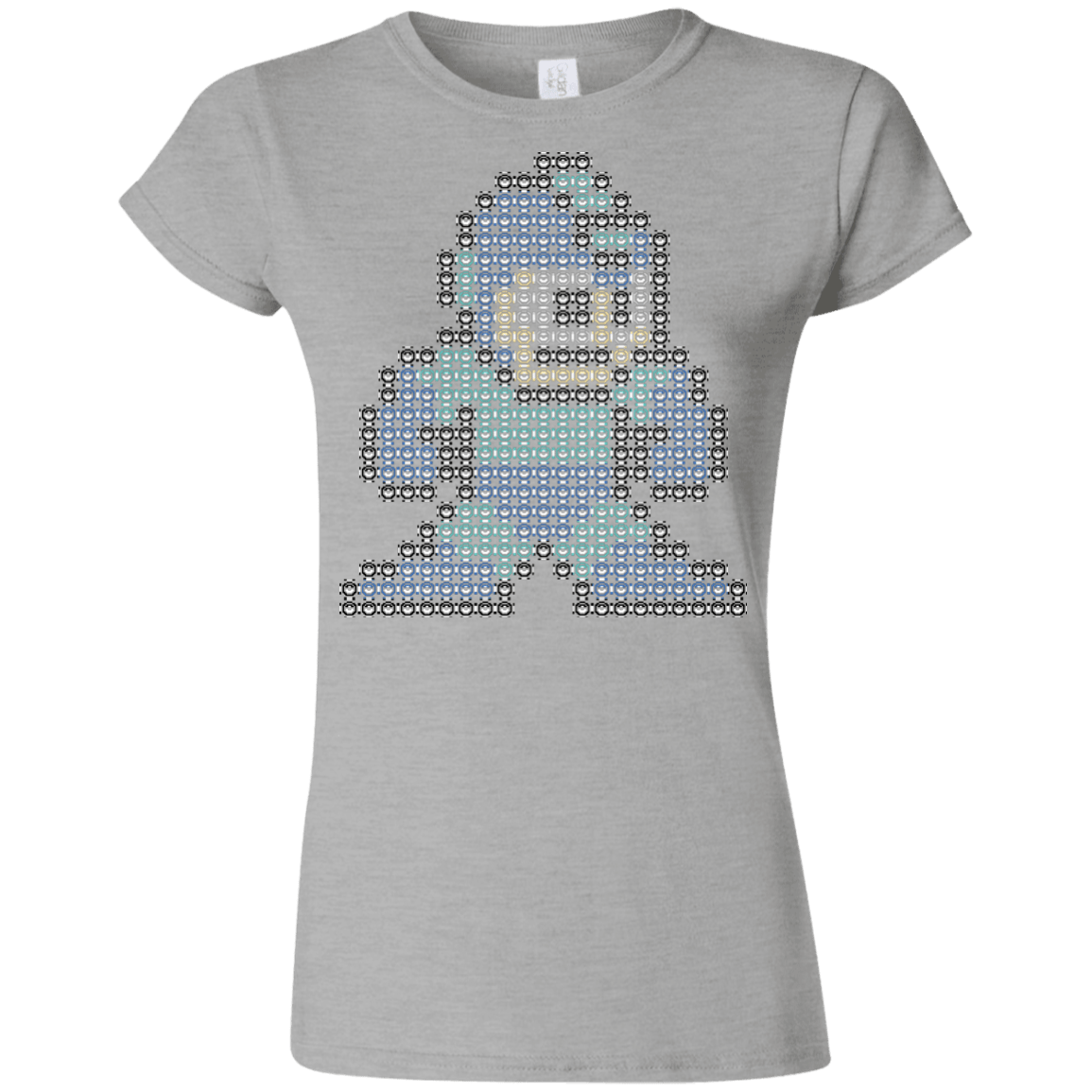 T-Shirts Sport Grey / S Mega Pixel Junior Slimmer-Fit T-Shirt