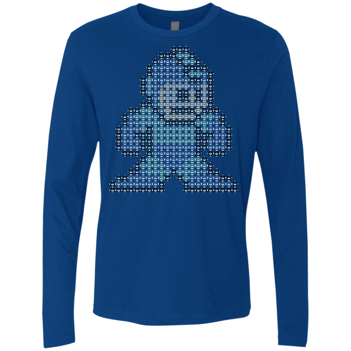 T-Shirts Royal / S Mega Pixel Men's Premium Long Sleeve