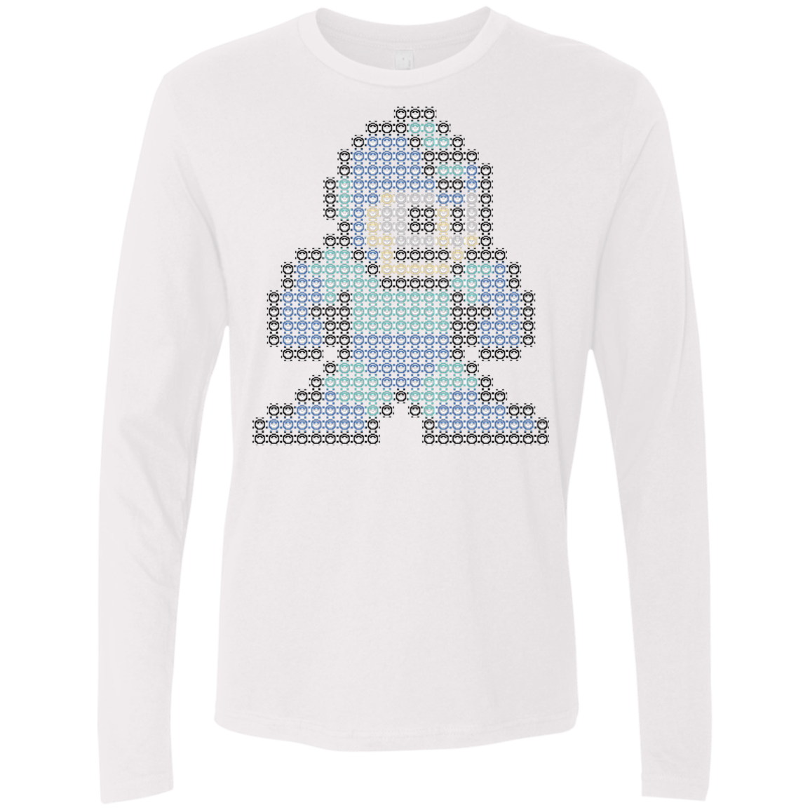 T-Shirts White / S Mega Pixel Men's Premium Long Sleeve