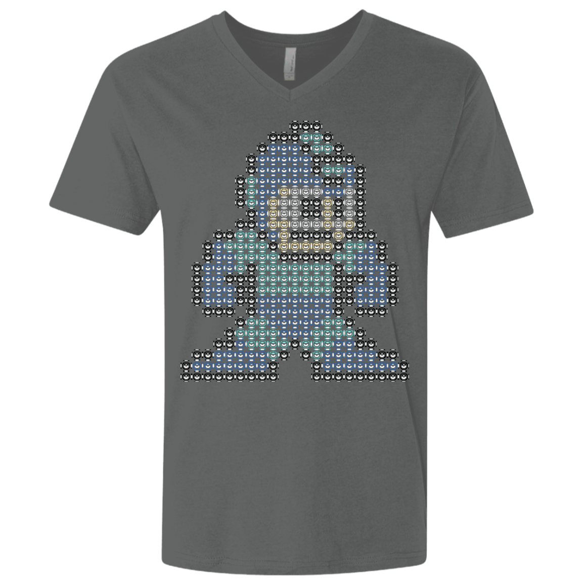 T-Shirts Heavy Metal / X-Small Mega Pixel Men's Premium V-Neck