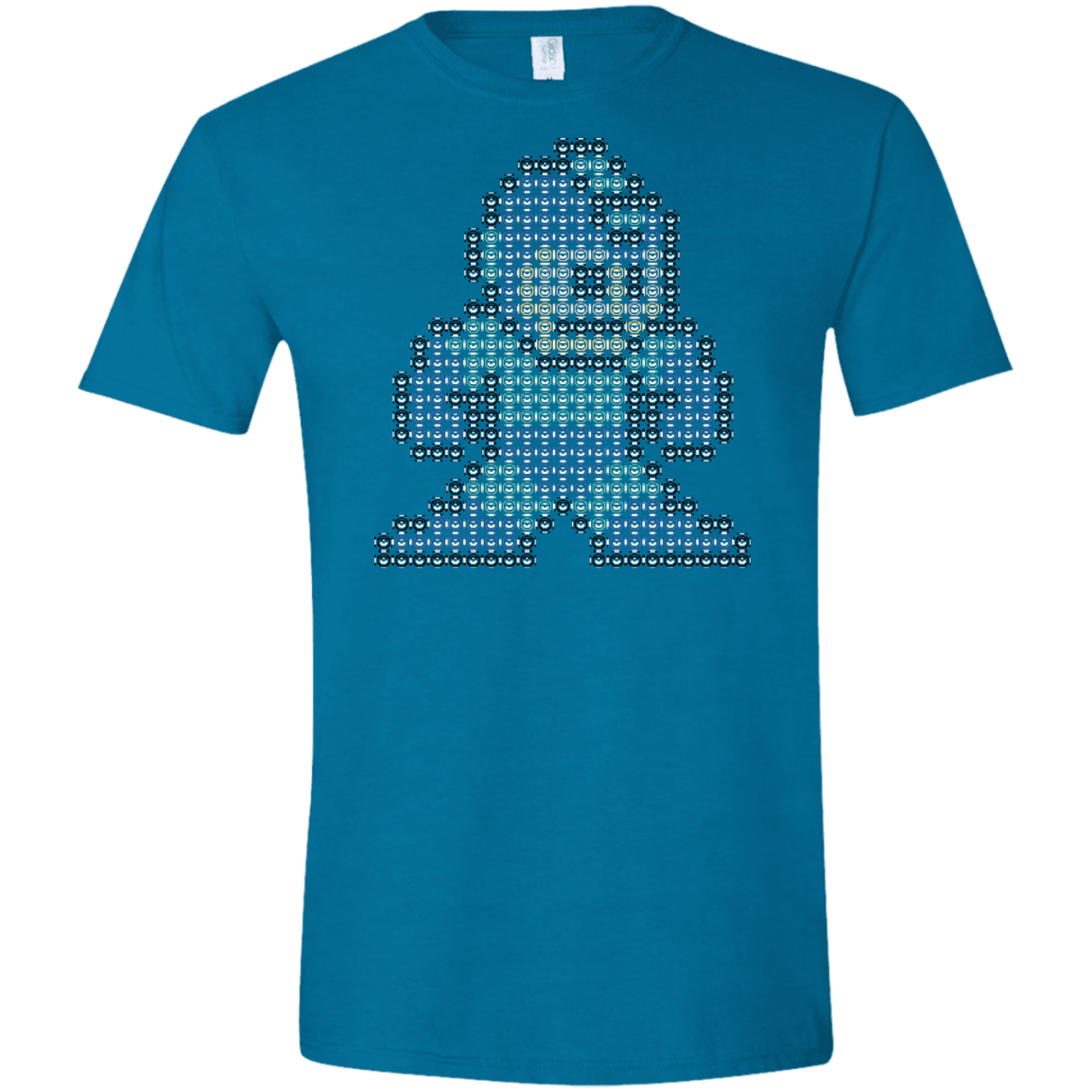 T-Shirts Antique Sapphire / S Mega Pixel Men's Semi-Fitted Softstyle