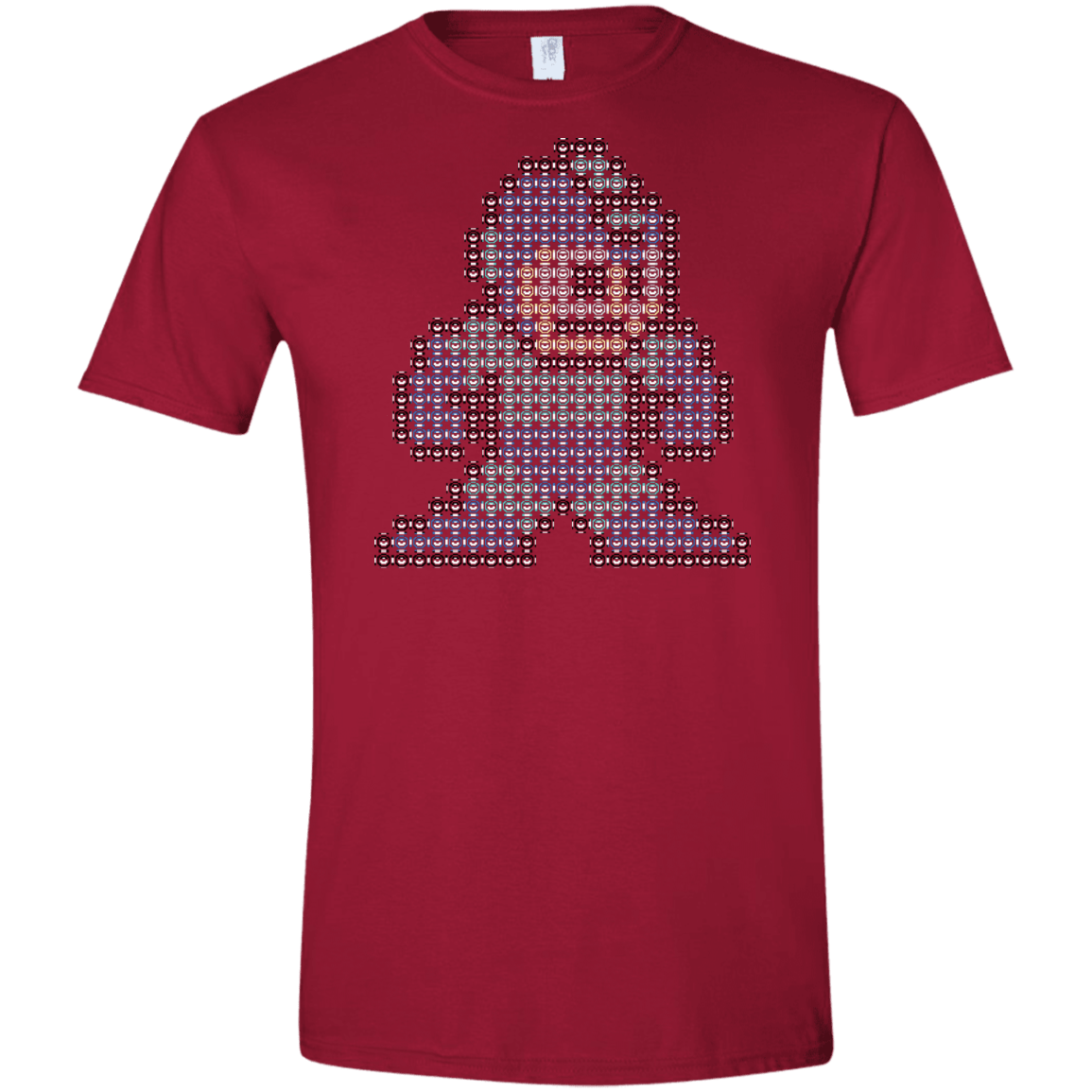 T-Shirts Cardinal Red / S Mega Pixel Men's Semi-Fitted Softstyle