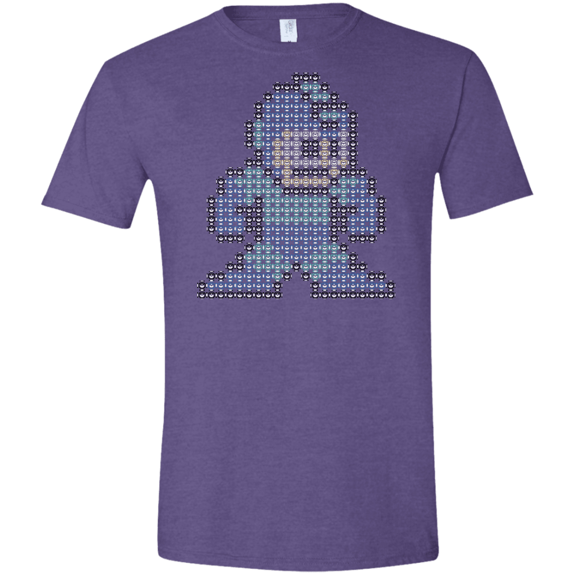 T-Shirts Heather Purple / S Mega Pixel Men's Semi-Fitted Softstyle