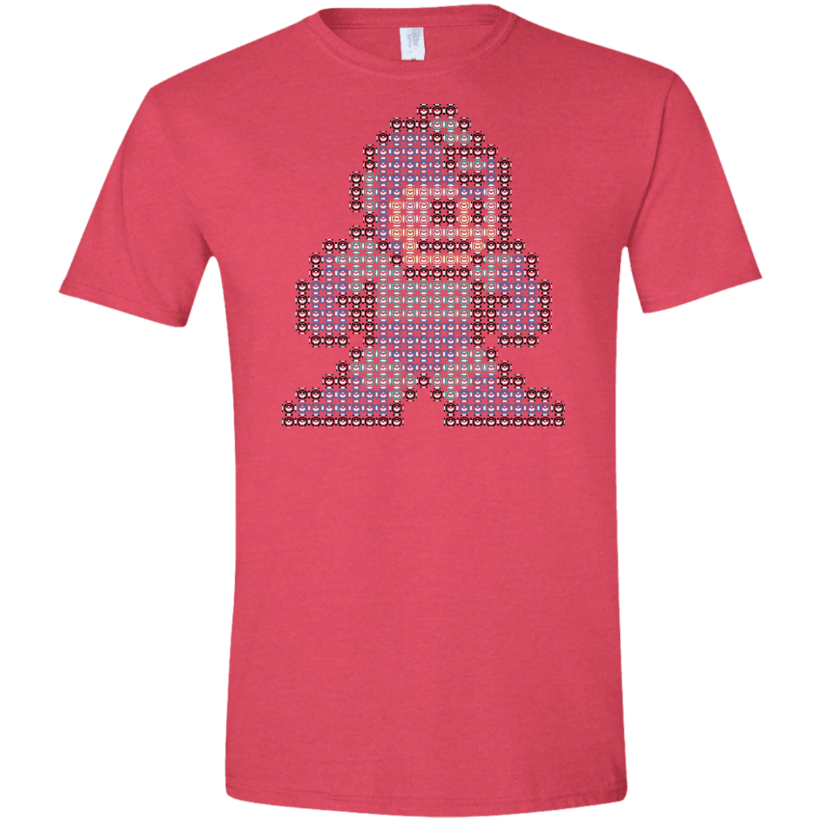 T-Shirts Heather Red / S Mega Pixel Men's Semi-Fitted Softstyle