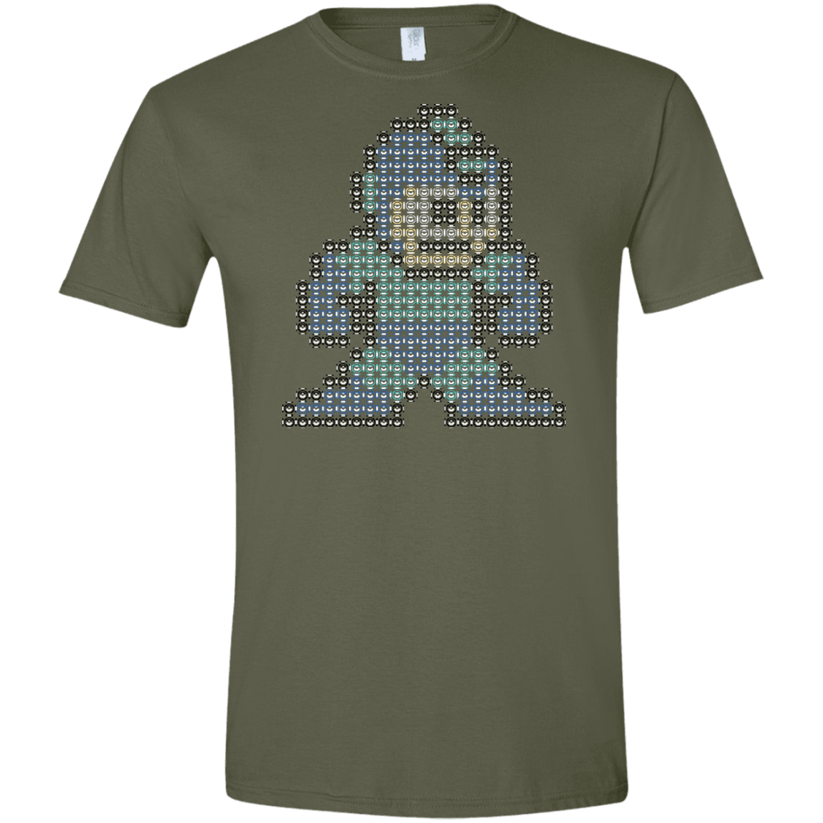 T-Shirts Military Green / S Mega Pixel Men's Semi-Fitted Softstyle
