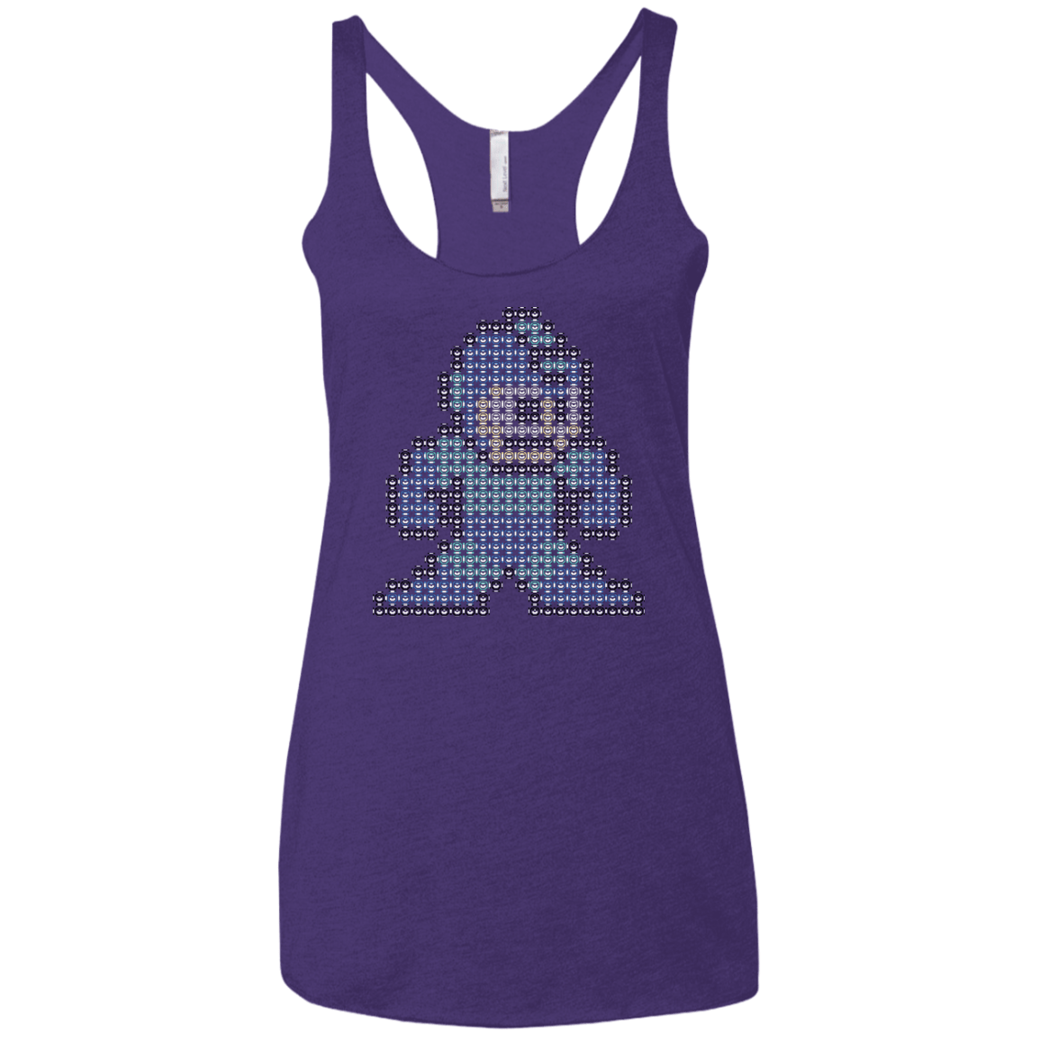 T-Shirts Purple Rush / X-Small Mega Pixel Women's Triblend Racerback Tank