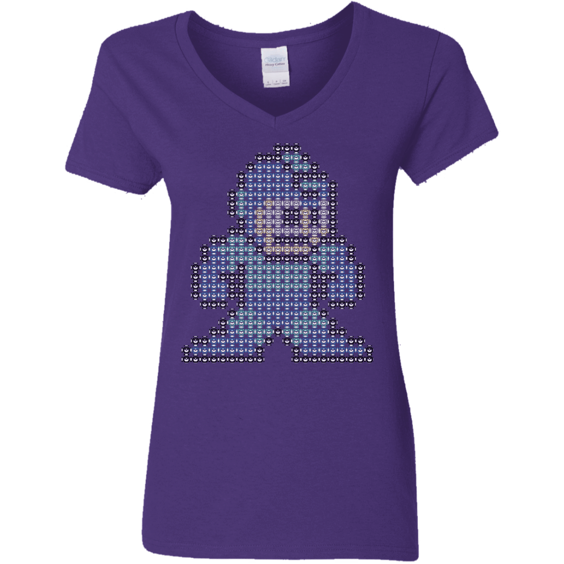 T-Shirts Purple / S Mega Pixel Women's V-Neck T-Shirt