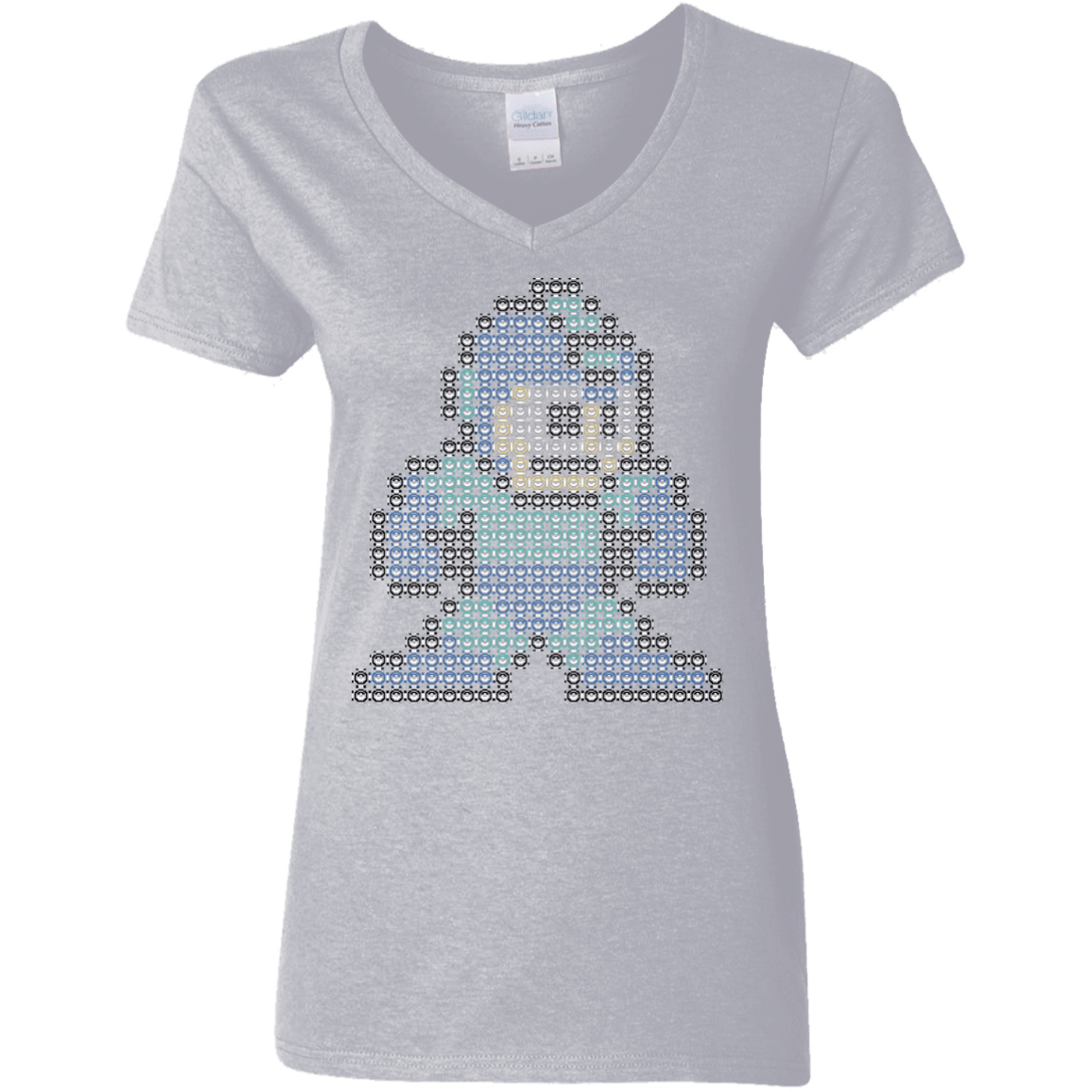 T-Shirts Sport Grey / S Mega Pixel Women's V-Neck T-Shirt
