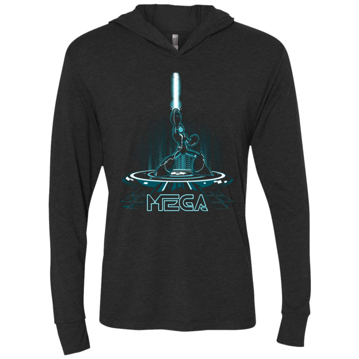 T-Shirts Vintage Black / X-Small MEGA Triblend Long Sleeve Hoodie Tee