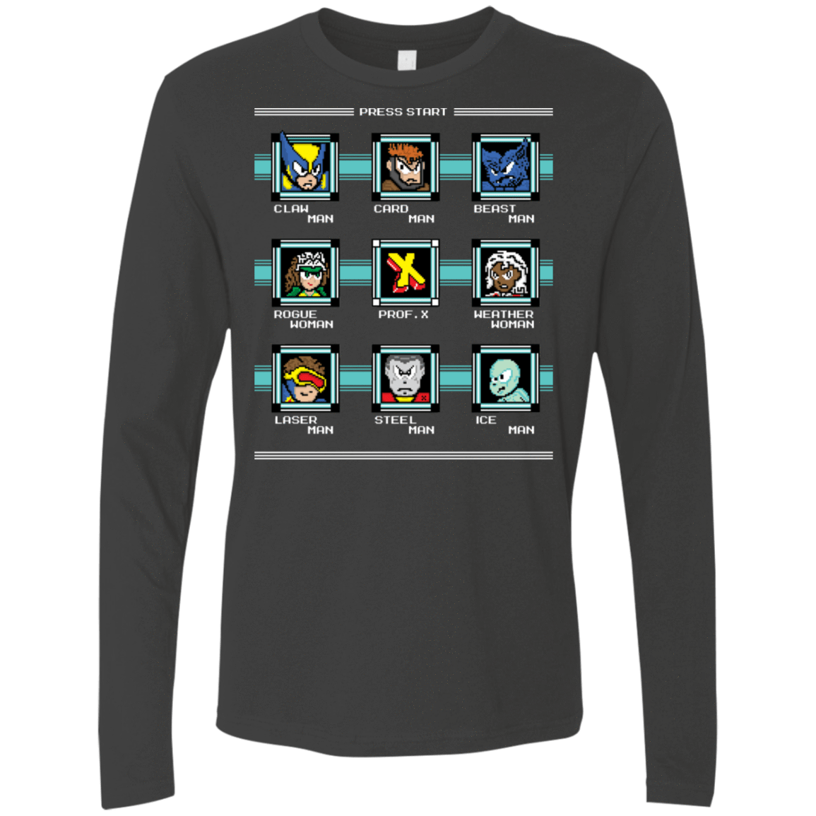 T-Shirts Heavy Metal / S Mega X-Man Men's Premium Long Sleeve
