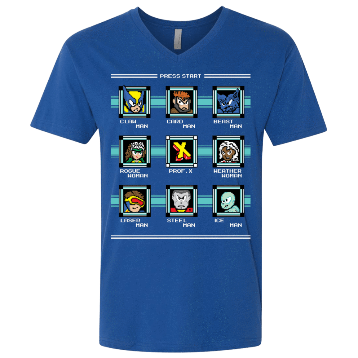 T-Shirts Royal / X-Small Mega X-Man Men's Premium V-Neck