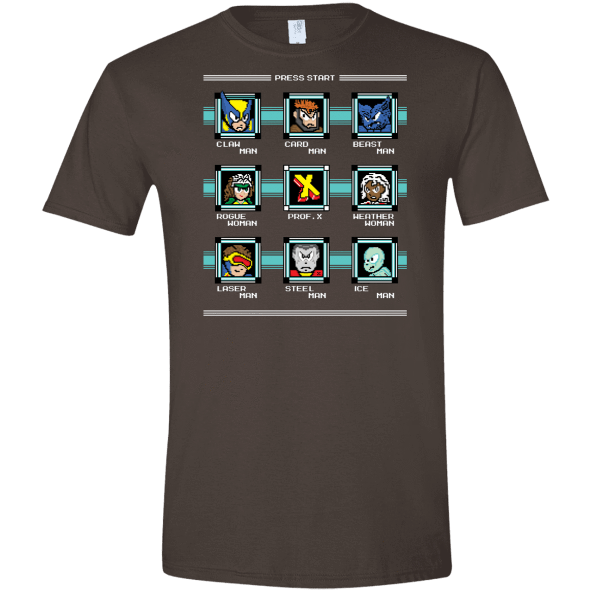 T-Shirts Dark Chocolate / S Mega X-Man Men's Semi-Fitted Softstyle