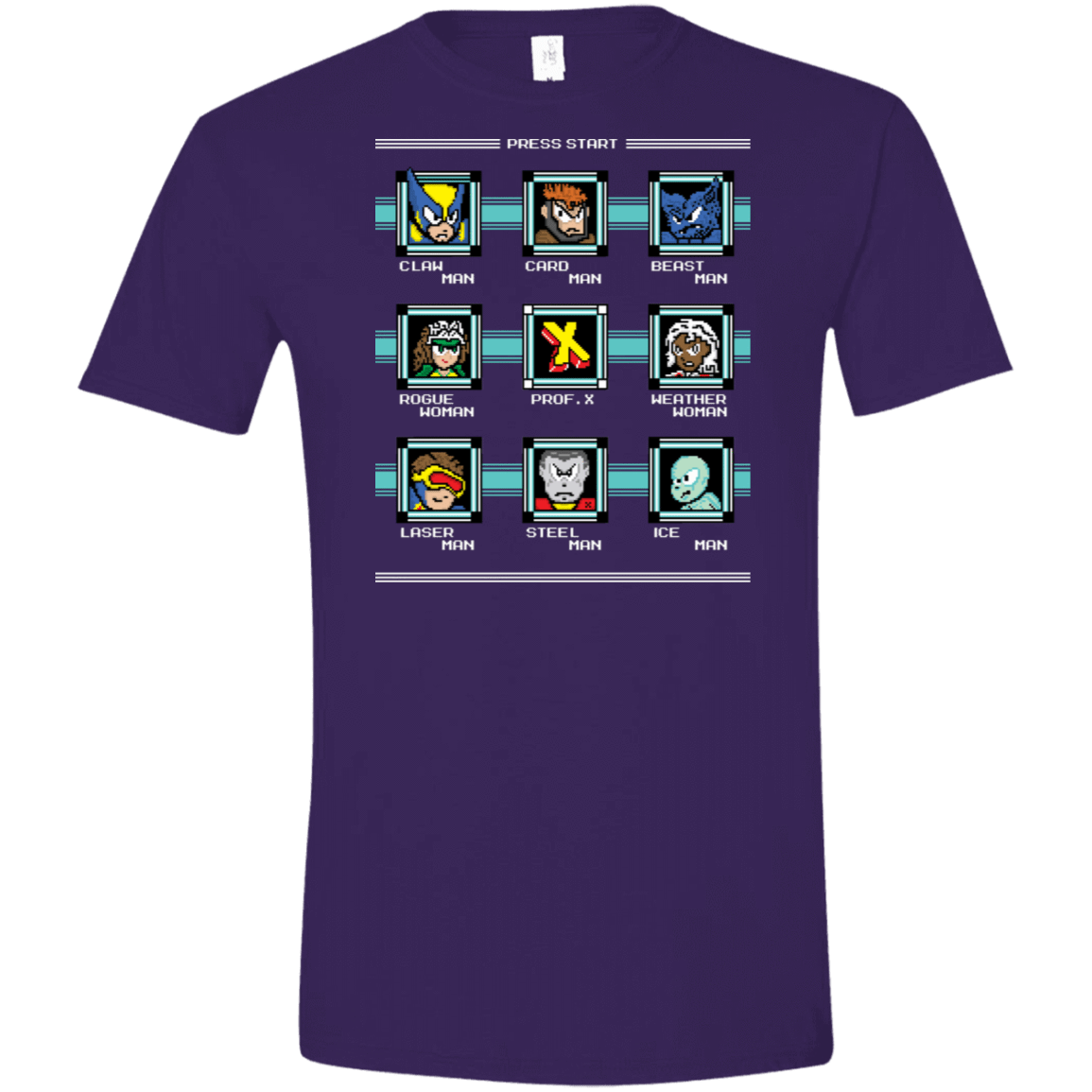 T-Shirts Purple / S Mega X-Man Men's Semi-Fitted Softstyle