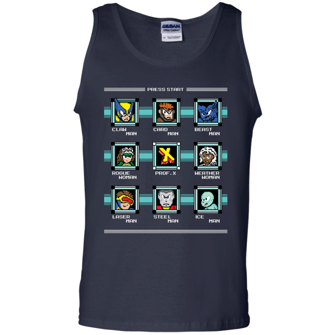 T-Shirts Navy / S Mega X-Man Men's Tank Top