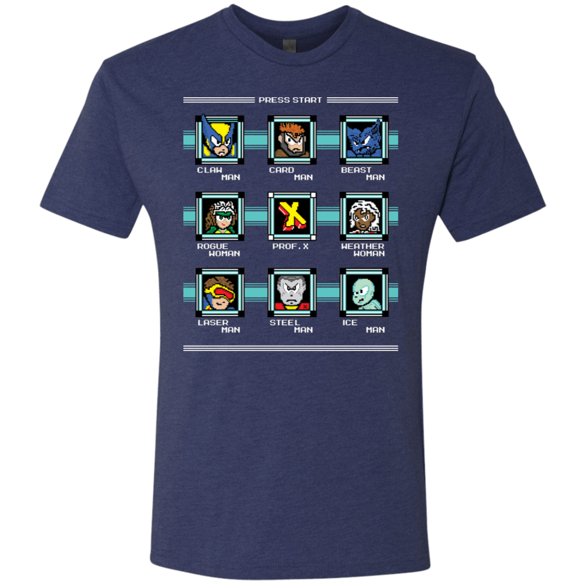 T-Shirts Vintage Navy / S Mega X-Man Men's Triblend T-Shirt