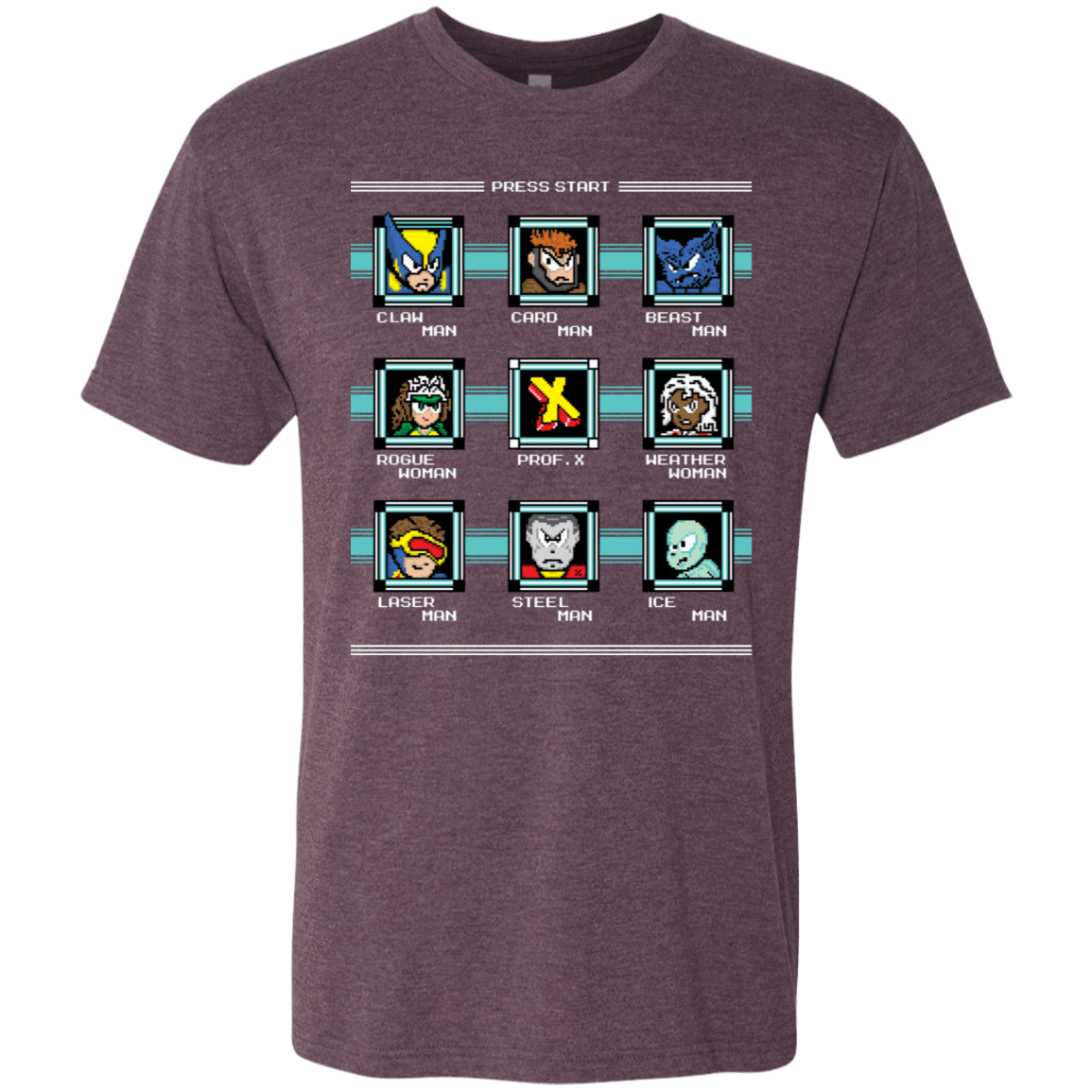 T-Shirts Vintage Purple / S Mega X-Man Men's Triblend T-Shirt
