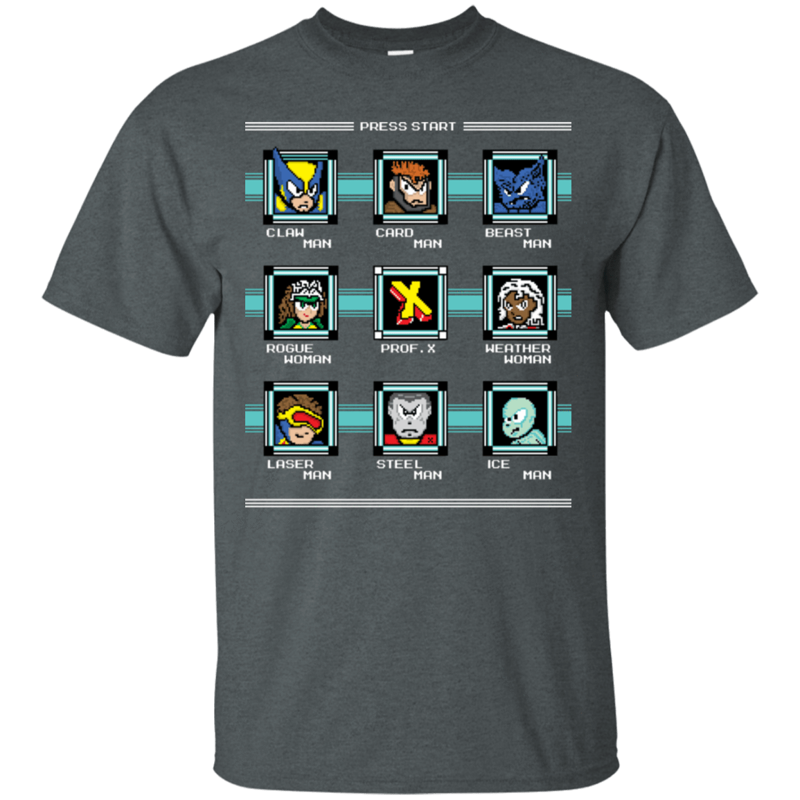 T-Shirts Dark Heather / S Mega X-Man T-Shirt