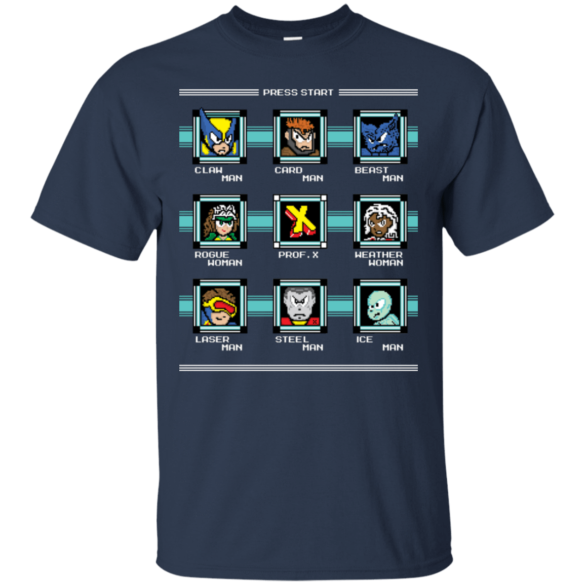 T-Shirts Navy / S Mega X-Man T-Shirt