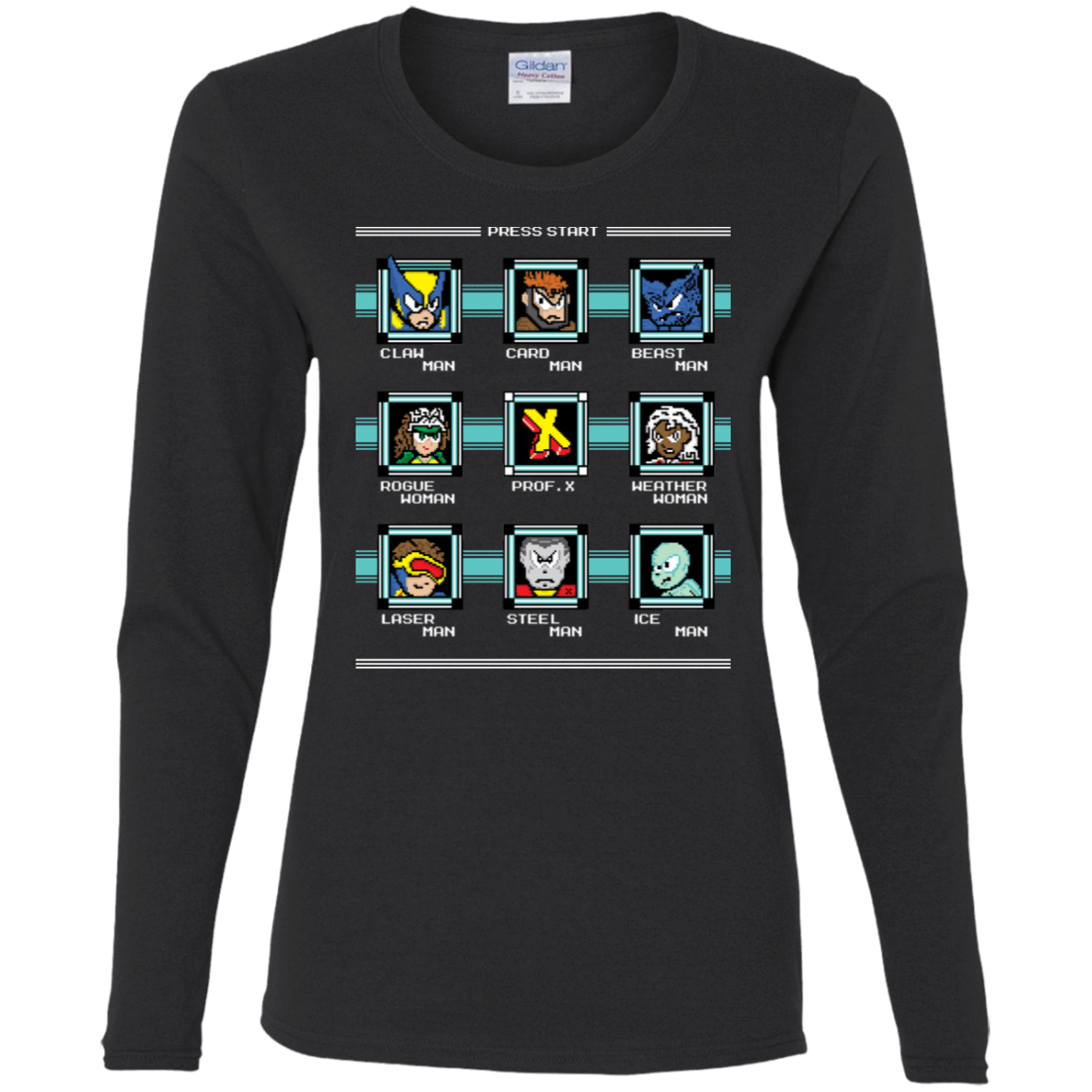 T-Shirts Black / S Mega X-Man Women's Long Sleeve T-Shirt