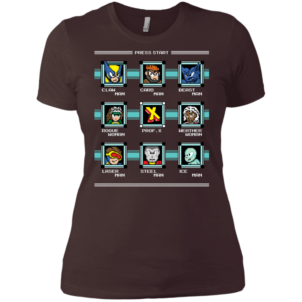 T-Shirts Dark Chocolate / X-Small Mega X-Man Women's Premium T-Shirt