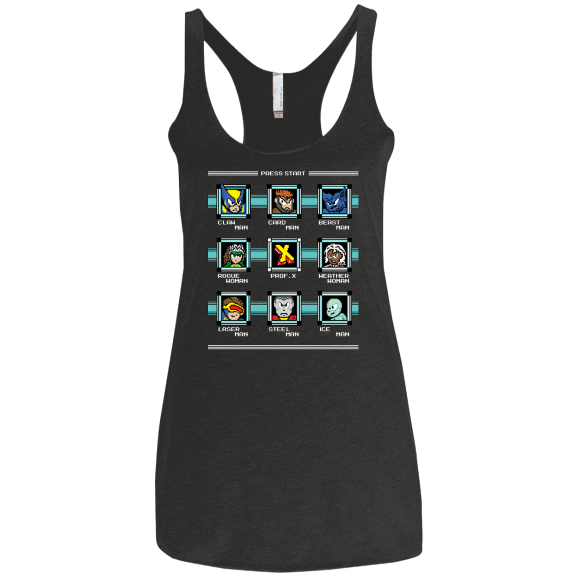 T-Shirts Vintage Black / X-Small Mega X-Man Women's Triblend Racerback Tank