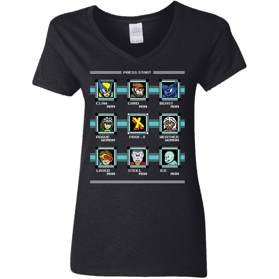T-Shirts Black / S Mega X-Man Women's V-Neck T-Shirt