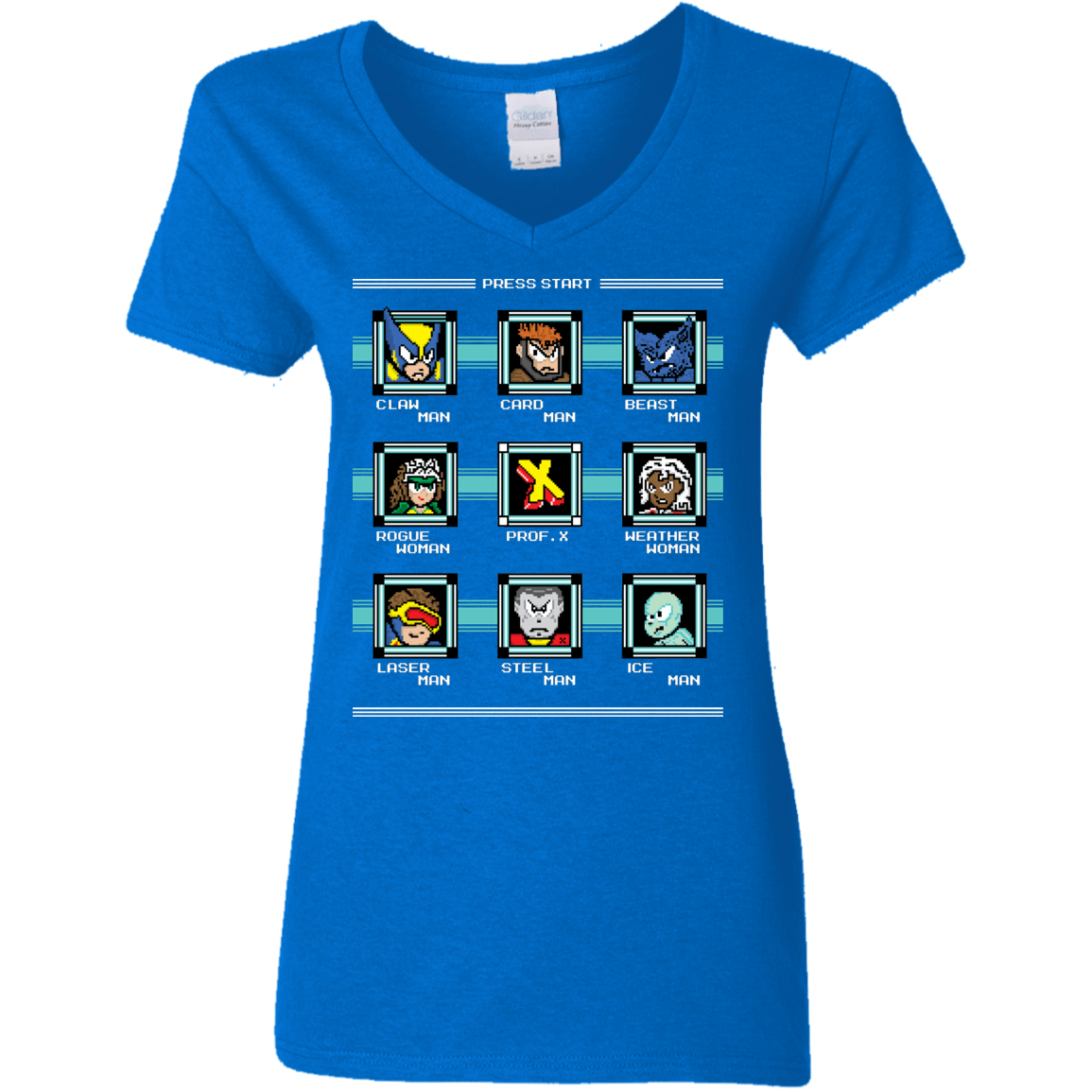 T-Shirts Royal / S Mega X-Man Women's V-Neck T-Shirt