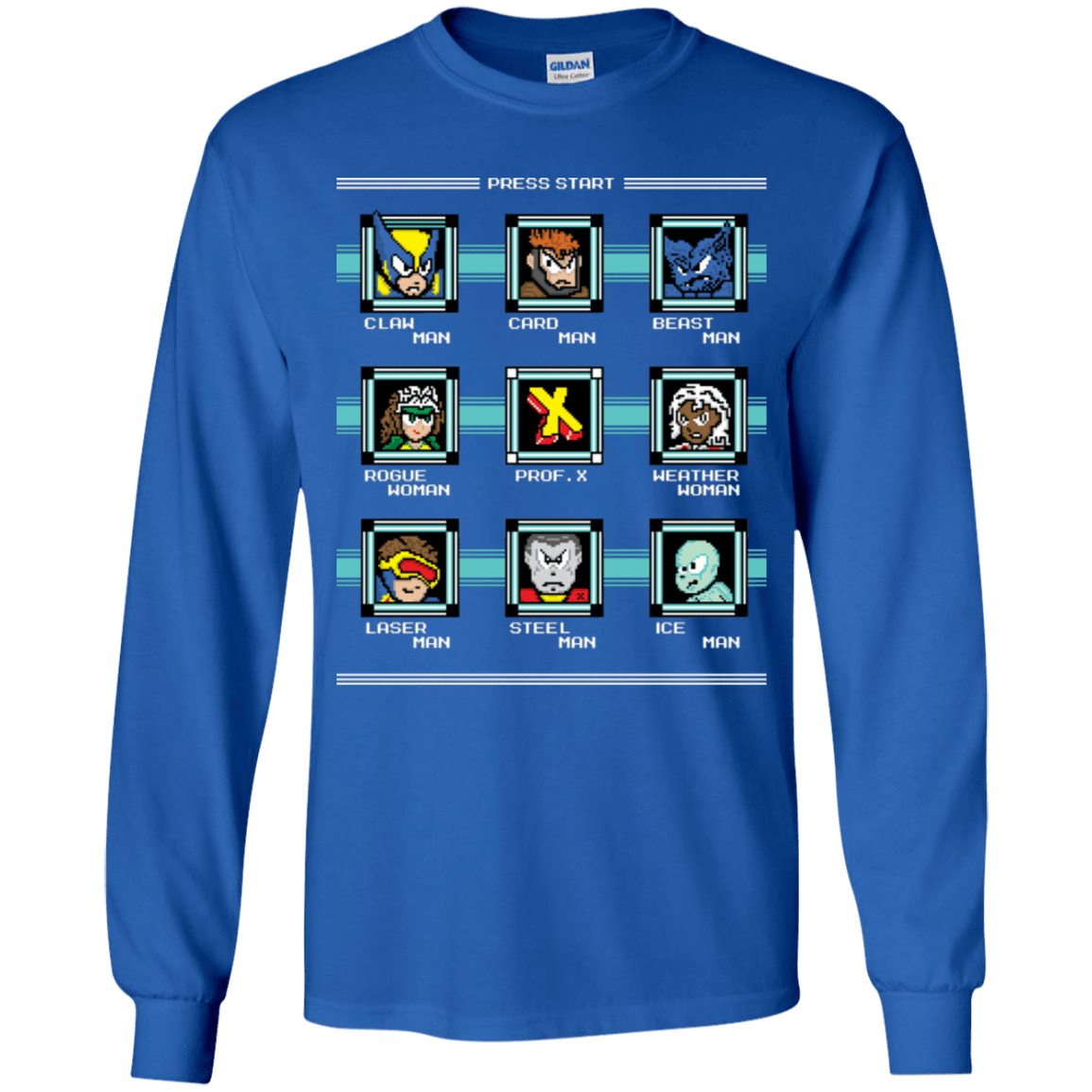 T-Shirts Royal / YS Mega X-Man Youth Long Sleeve T-Shirt