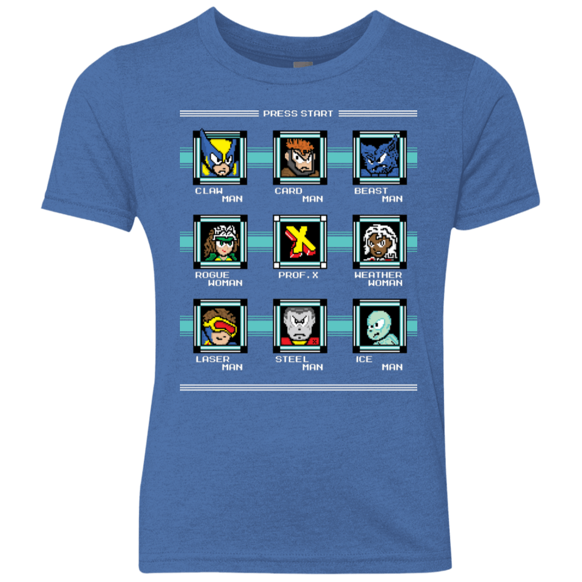 T-Shirts Vintage Royal / YXS Mega X-Man Youth Triblend T-Shirt