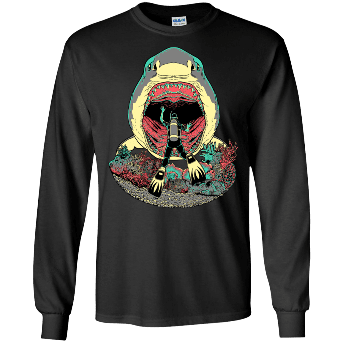 T-Shirts Black / S Megalodoom Men's Long Sleeve T-Shirt