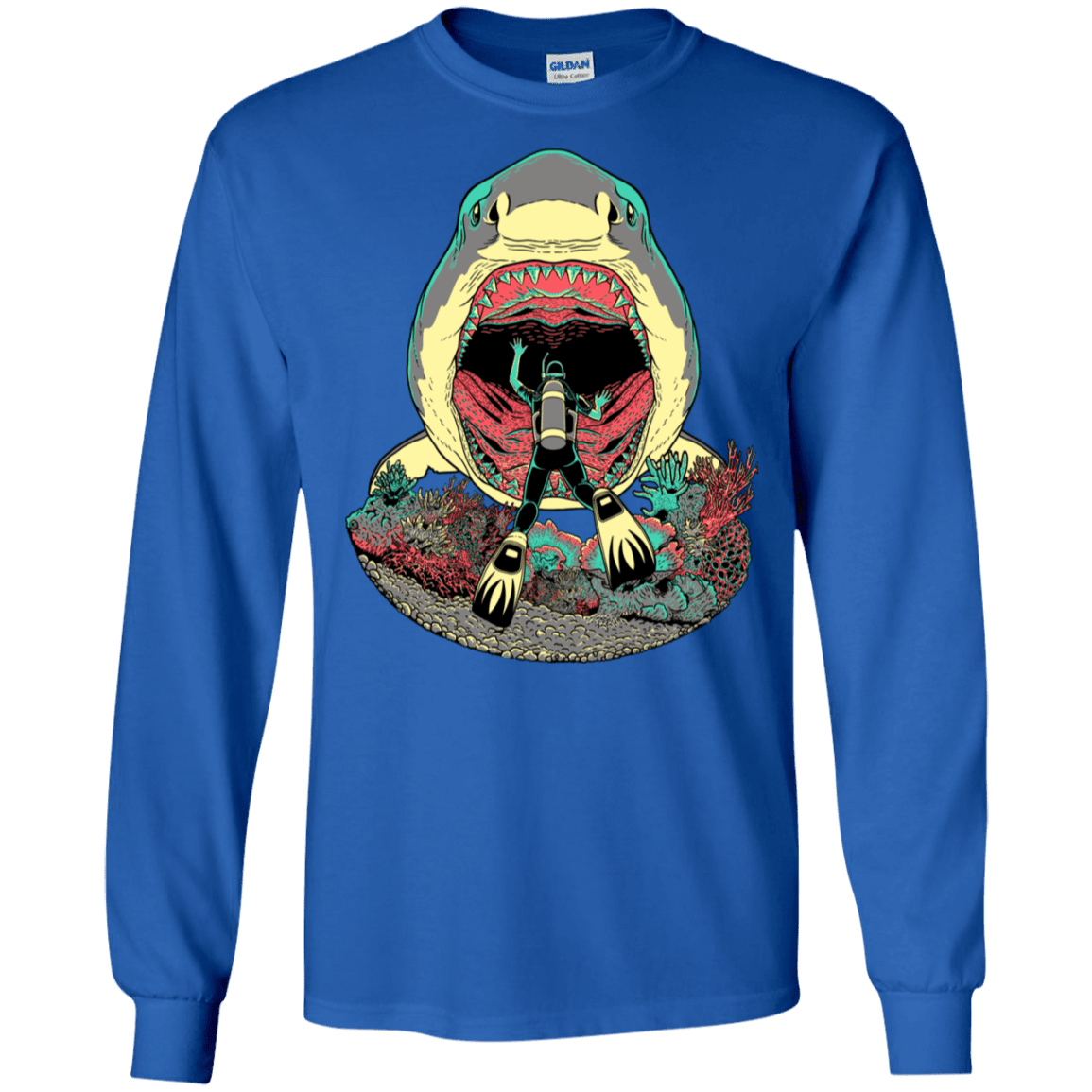 T-Shirts Royal / S Megalodoom Men's Long Sleeve T-Shirt