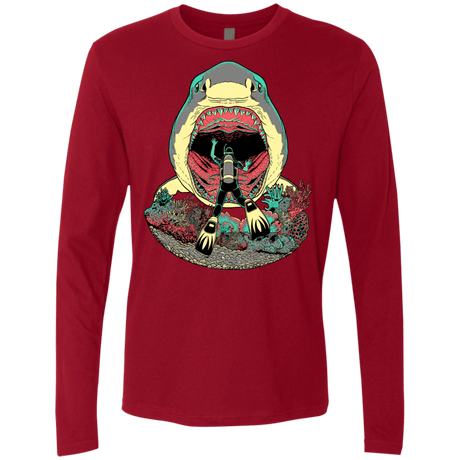 T-Shirts Cardinal / S Megalodoom Men's Premium Long Sleeve