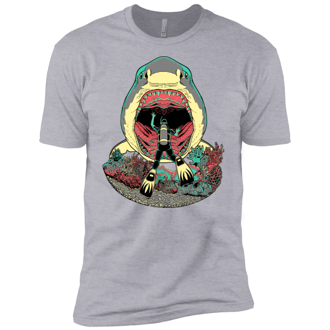 T-Shirts Heather Grey / X-Small Megalodoom Men's Premium T-Shirt