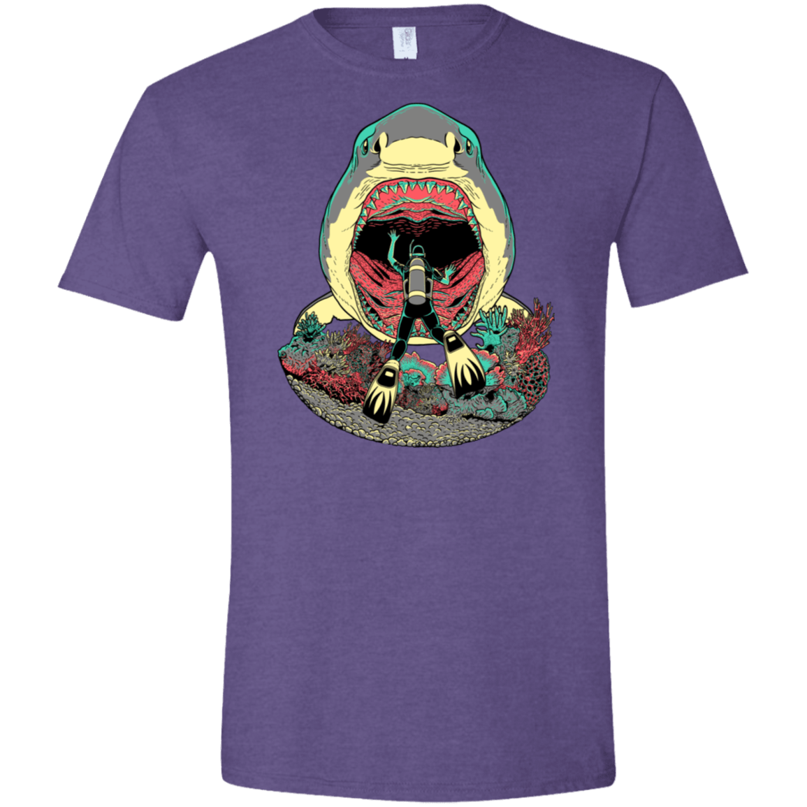 T-Shirts Heather Purple / S Megalodoom Men's Semi-Fitted Softstyle