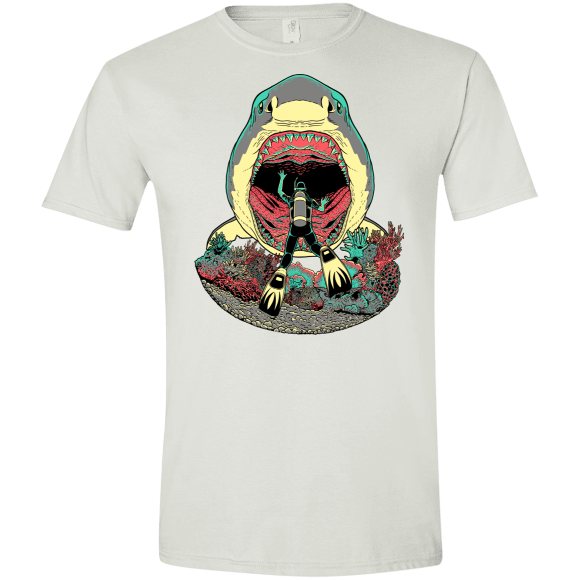 T-Shirts White / X-Small Megalodoom Men's Semi-Fitted Softstyle