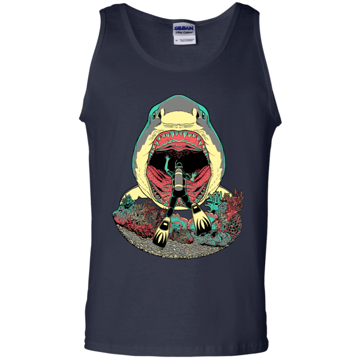 T-Shirts Navy / S Megalodoom Men's Tank Top