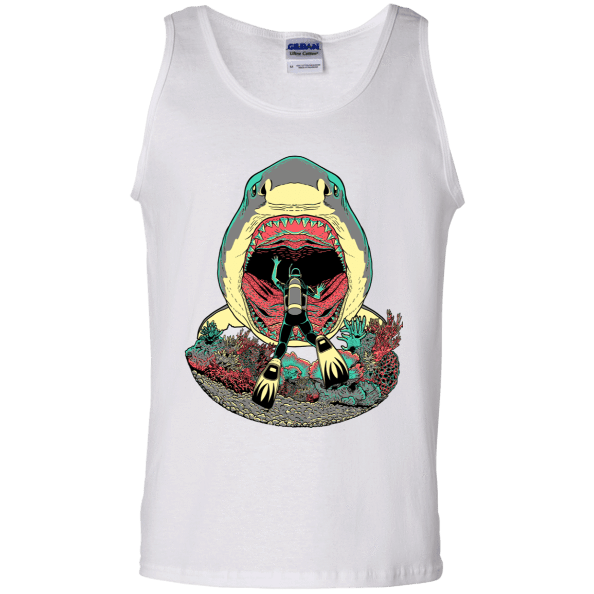 T-Shirts White / S Megalodoom Men's Tank Top